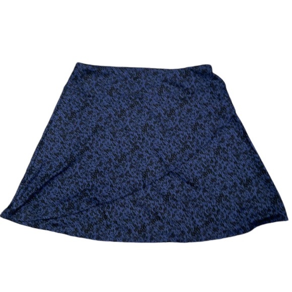 Eddie Bauer Kacey skirt size large black blue floral new - Picture 2 of 9